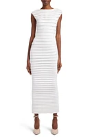 Alaïa Tube Layered Stripe Dress Blanc at Nordstrom, Us