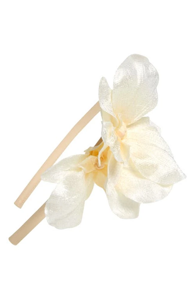 Lele Sadoughi Blair Orchid Headband in Ivory at Nordstrom