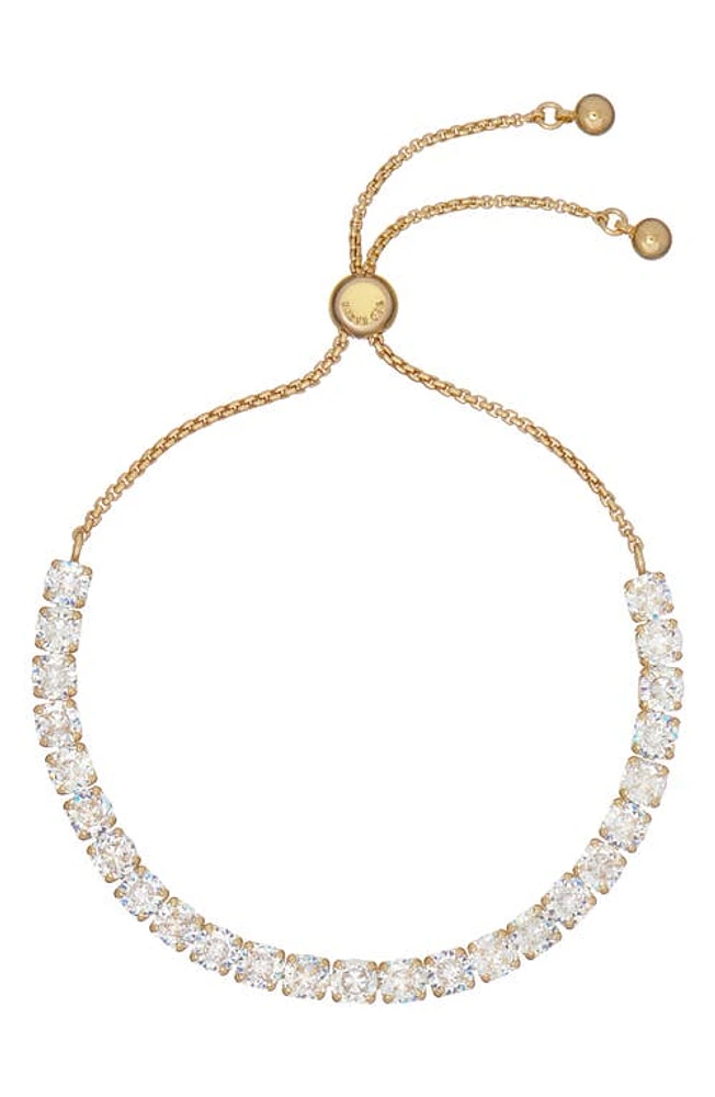 Ted Baker London Melrah Icon Crystal Slider Tennis Bracelet in Gold Tone Clear Crystal at Nordstrom