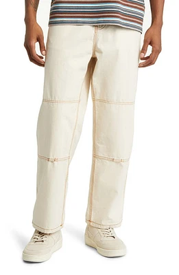 CHECKS Studio Nonstretch Jeans in Cream/Rust at Nordstrom, Size Large