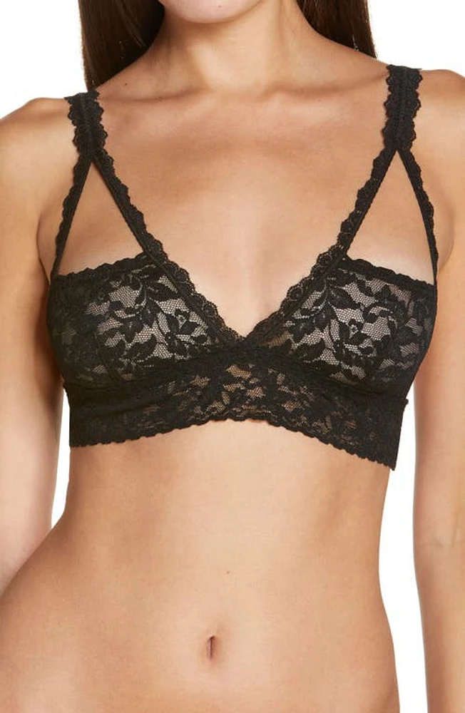 Hanky Panky Retro Half Cup Bralette Black at Nordstrom,