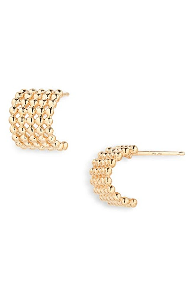 Dana Rebecca Designs Poppy Rae Pebble Hoop Earrings in Yellow Gold at Nordstrom