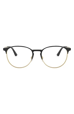 Ray-Ban Phantos 53mm Optical Glasses in Black Gold at Nordstrom