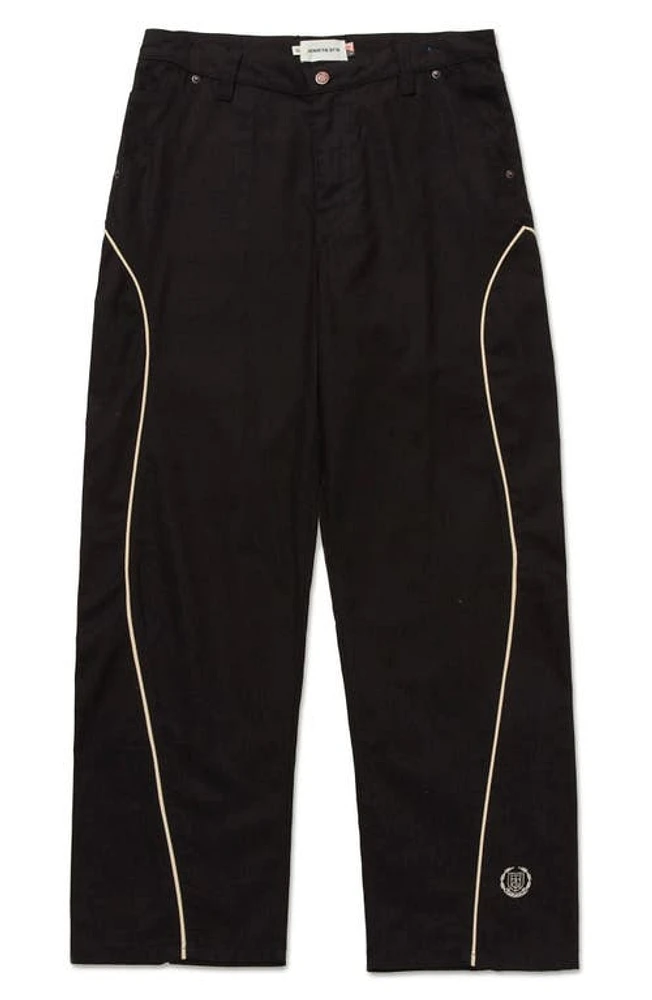 HONOR THE GIFT Piped Canvas Pants Black at Nordstrom,