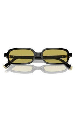 Miu Miu 51mm Rectangular Sunglasses in Black at Nordstrom