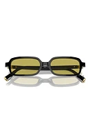 Miu Miu 51mm Rectangular Sunglasses in Black at Nordstrom