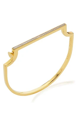 Monica Vinader Signature Skinny Diamond Bangle Yellow Gold at Nordstrom,