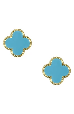 Lily Nily Kids' Clover Stud Earrings in Turquoise at Nordstrom