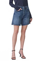 Citizens of Humanity Marlow High Waist Long Organic Cotton Denim Shorts Amaretto at Nordstrom,