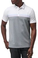 TravisMathew First Timer Stripe Colorblock Polo White at Nordstrom,