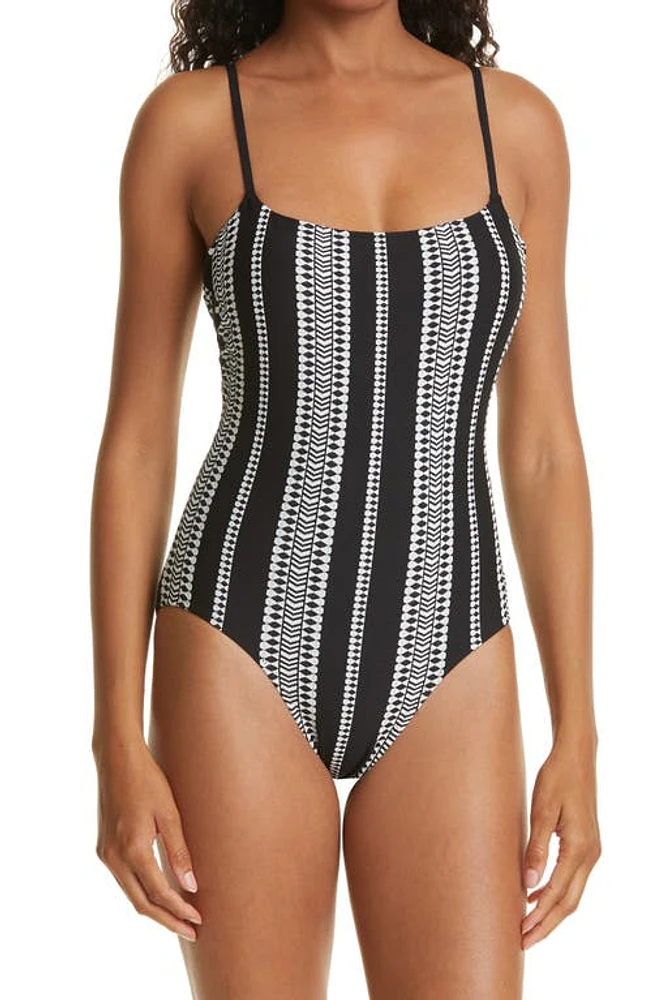 lemlem Luchia One-Piece Swimsuit Black at Nordstrom,