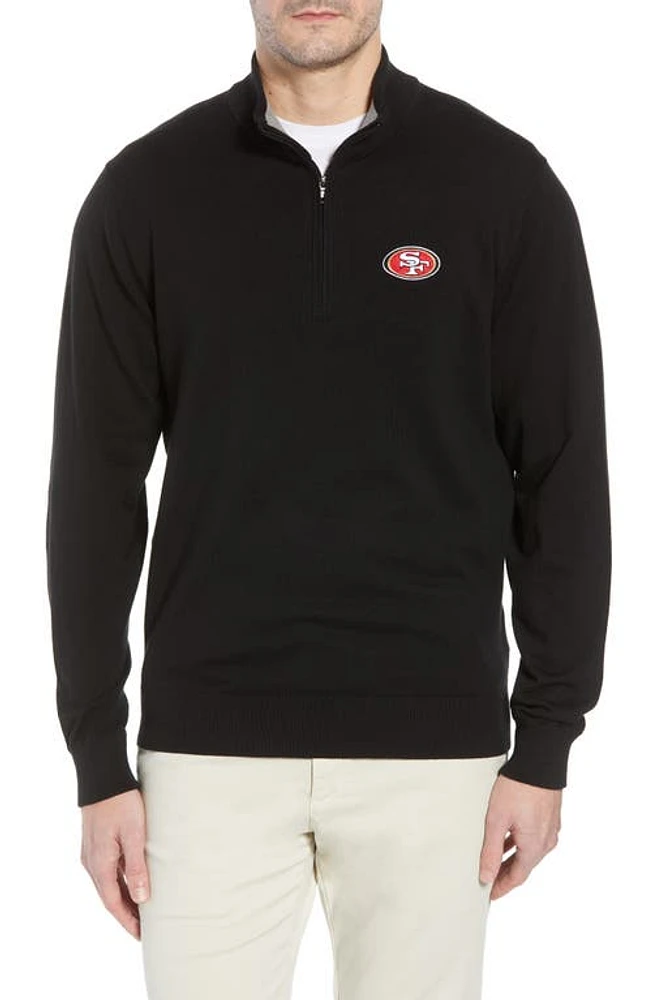 Cutter & Buck San Francisco 49ers - Lakemont Regular Fit Quarter Zip Sweater in Black at Nordstrom, Size 2Xlt