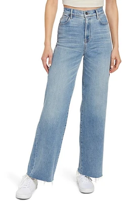 HIDDEN Jeans Fray Hem Wide Leg Medium Wash at Nordstrom,