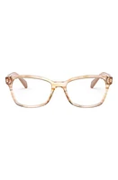 Ray-Ban 48mm Optical Glasses in Brown Striped at Nordstrom