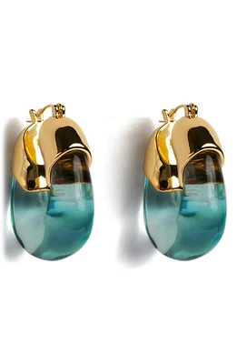 Lizzie Fortunato Resin Huggie Hoop Earrings in Turquoise at Nordstrom