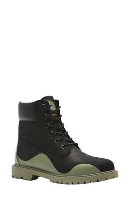 Timberland 6-Inch Heritage Waterproof Boot in Black Nubuck at Nordstrom