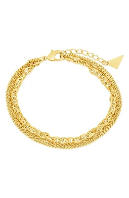 Sterling Forever Nevaeh Layered Chain Bracelet in Gold at Nordstrom