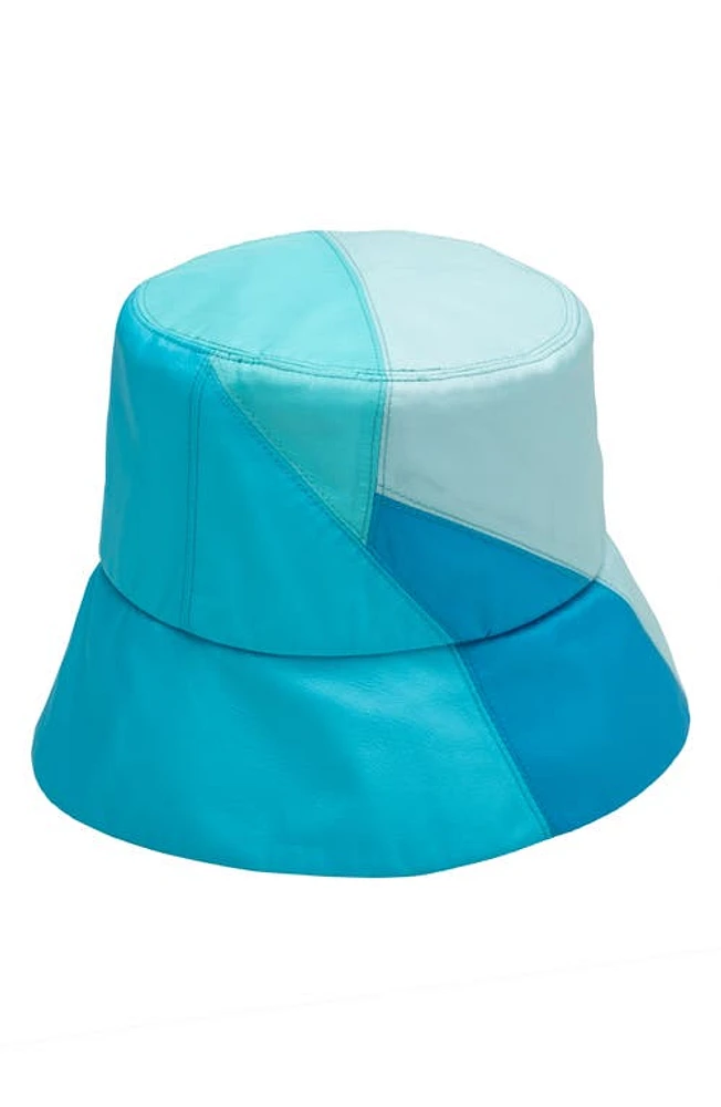 Eugenia Kim Yuki Colorblock Bucket Hat in Aqua/Blue at Nordstrom