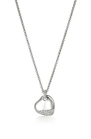 John Hardy Pebble Heart Pavé Diamond Short Pendant Necklace in Silver at Nordstrom