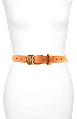 Ada Infinity Skinny Leather Belt in Cognac at Nordstrom