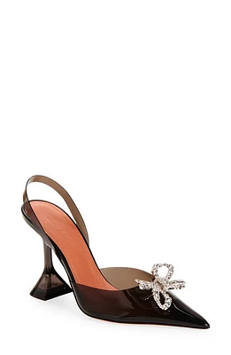 Amina Muaddi Rosie Pointed Toe Slingback Pump Black at Nordstrom,