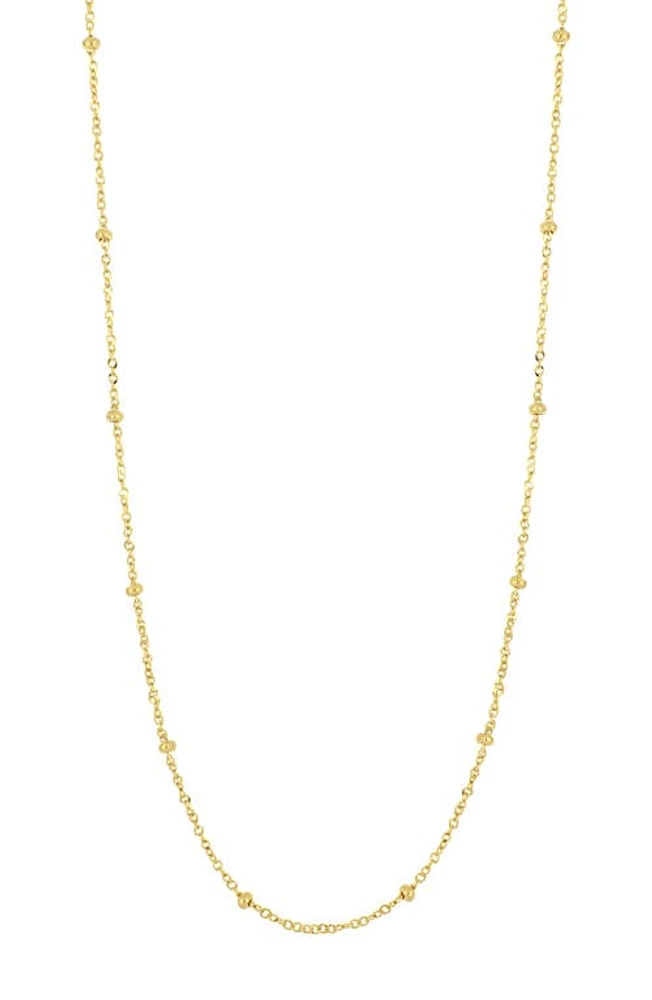 Bony Levy 14K Gold Ball Station Chain Necklace in 14K Yellow Gold at Nordstrom, Size 18