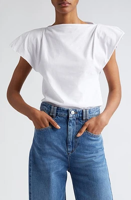 Isabel Marant Sebani Gathered Shoulder Cotton T-Shirt at Nordstrom,