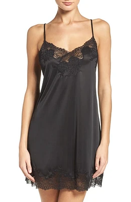 Natori Enchant Lace Trim Satin Chemise at Nordstrom,