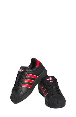 adidas Kids' Superstar Sneaker in Black/Red/White at Nordstrom, Size 12 M