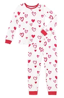 BedHead Pajamas Kids' Fitted Two-Piece Pajamas in Love Is In The Air at Nordstrom, Size 12