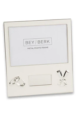 Bey-Berk Wedding 4 x 6-Inch Picture Frame in Silver at Nordstrom