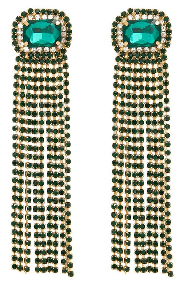 Petit Moments Odel Crystal Chandelier Earrings in Emerald at Nordstrom