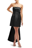 Alfred Sung Oversize Bow Back Strapless Minidress at Nordstrom,