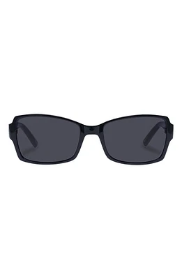 Le Specs Trance 56mm Rectangular Sunglasses in Black at Nordstrom