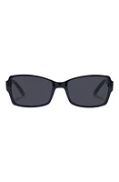 Le Specs Trance 56mm Rectangular Sunglasses in Black at Nordstrom