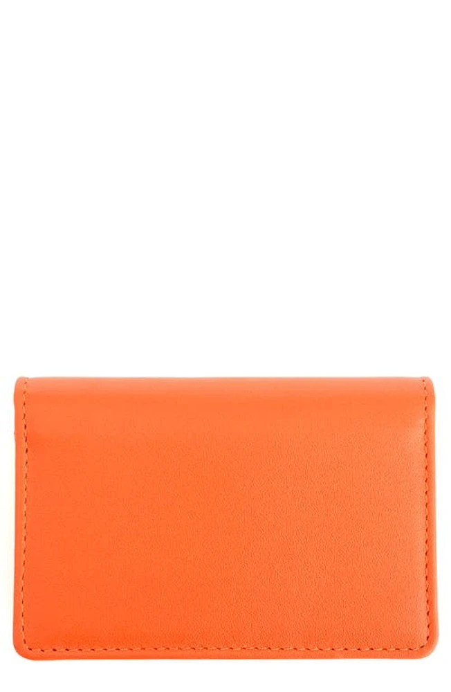 ROYCE New York Leather Card Case in Orange at Nordstrom