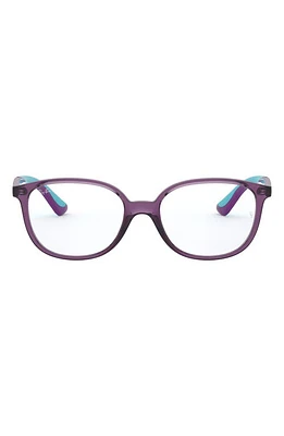 Ray-Ban Kids' 49mm Optical Glasses in Transparent Violet at Nordstrom