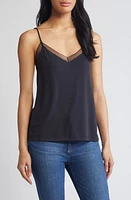 Mavi Jeans Lace Trim Jersey Camisole Black at Nordstrom,