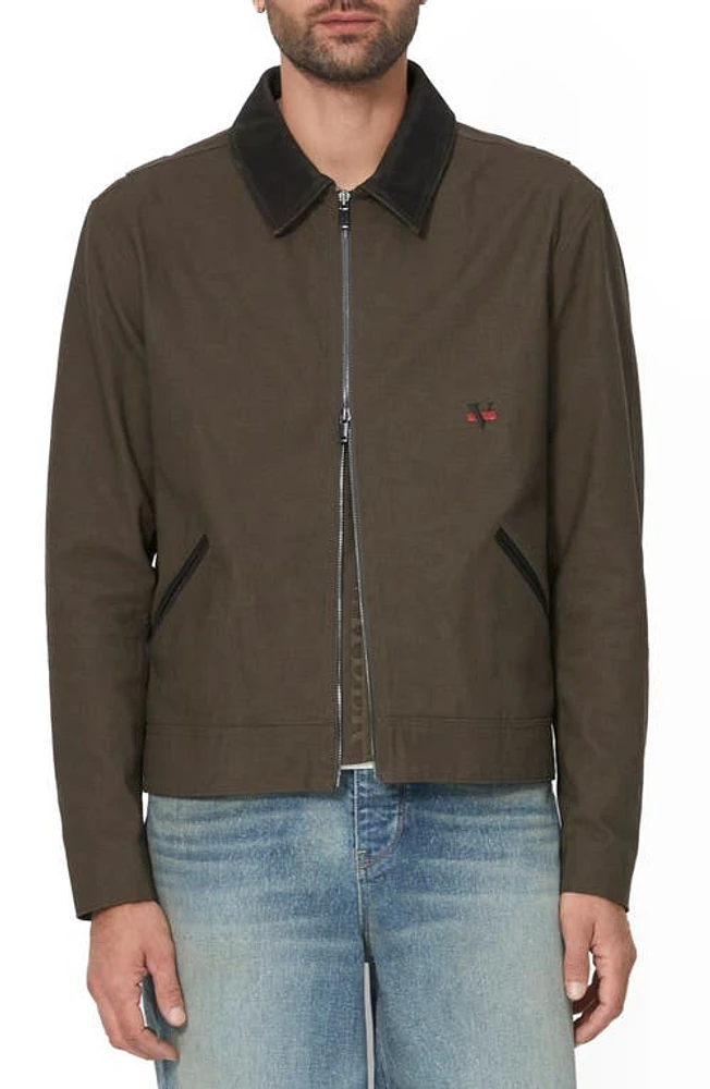 VAYDER Milano Canvas Jacket Black Olive at Nordstrom,