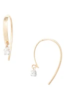 Lana Mini Diamond Drop Hoop Earrings in Yellow at Nordstrom