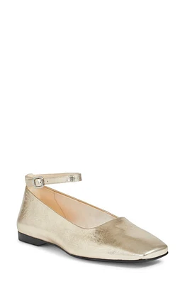 Vagabond Shoemakers Delia Ankle Strap Flat Gold at Nordstrom,