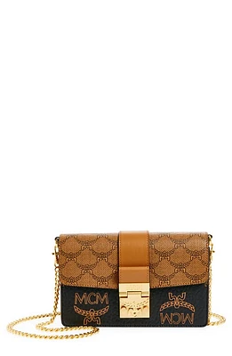 MCM Mini Tracy Visetos Lauretos Mix Crossbody Bag in Black at Nordstrom