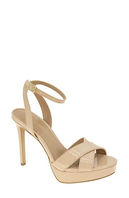 bcbg Niada Ankle Strap Platform Sandal Frappe Patent at Nordstrom,