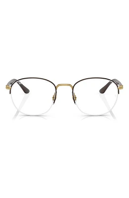 Ray-Ban 52mm Square Optical Glasses in Brown at Nordstrom