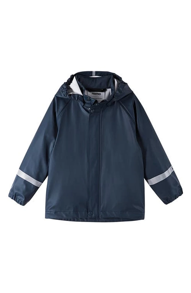 Reima Kids' Lampi Waterproof Hooded Raincoat Navy at Nordstrom,