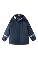 Reima Kids' Lampi Waterproof Hooded Raincoat Navy at Nordstrom,