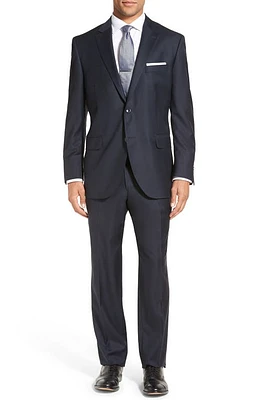 Peter Millar Flynn Classic Fit Solid Wool Suit Navy at Nordstrom,