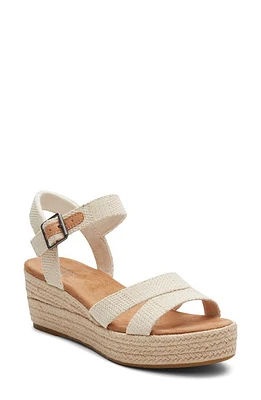 TOMS Audrey Ankle Strap Espadrille Platform Wedge Sandal Natural at Nordstrom,