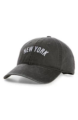 The Accessory Collective Kids' Washed Cotton Baseball Cap in Black at Nordstrom