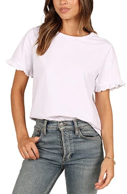 Petal & Pup Milo Ruffle Cuff T-Shirt White at Nordstrom,